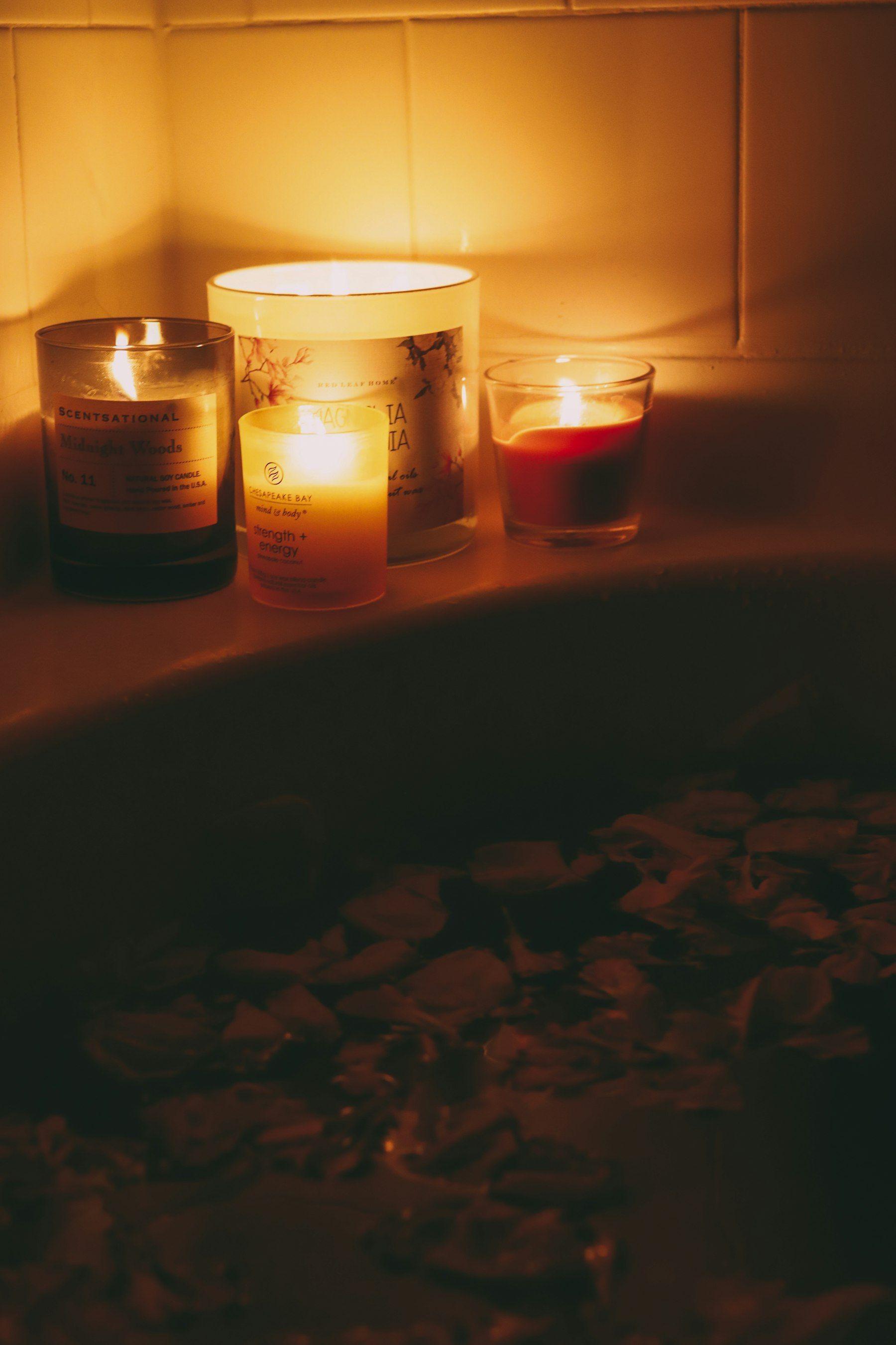 Bain préparé aux chandelles